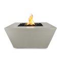 The Outdoor Plus 36 Square Redan Fire Pit - GFRC Concrete - Ash - Match Lit with Flame Sense - Liquid Propane OPT-RDN36FSML-ASH-LP